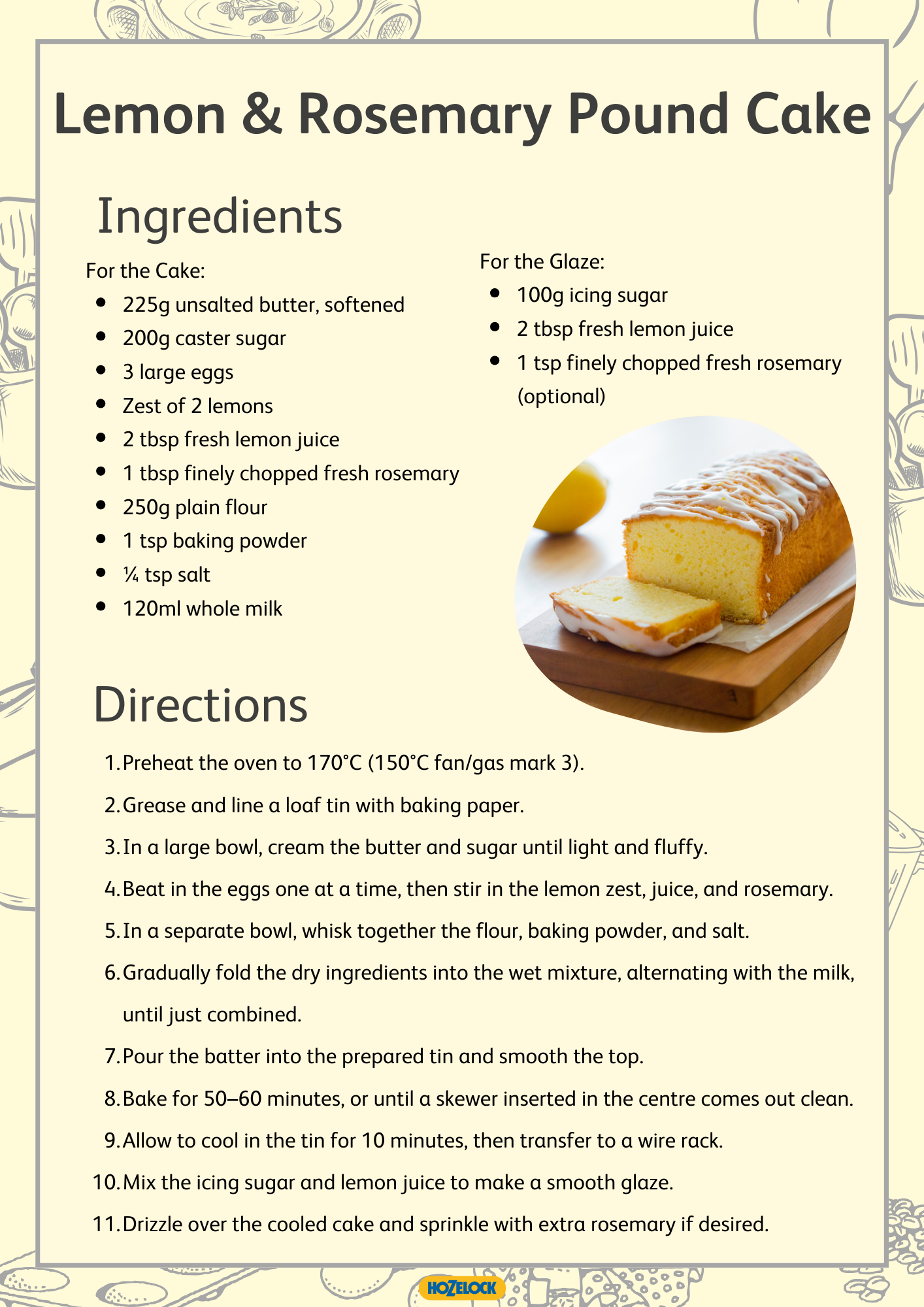 Desserts Lemon Rosemary Pound Cake
