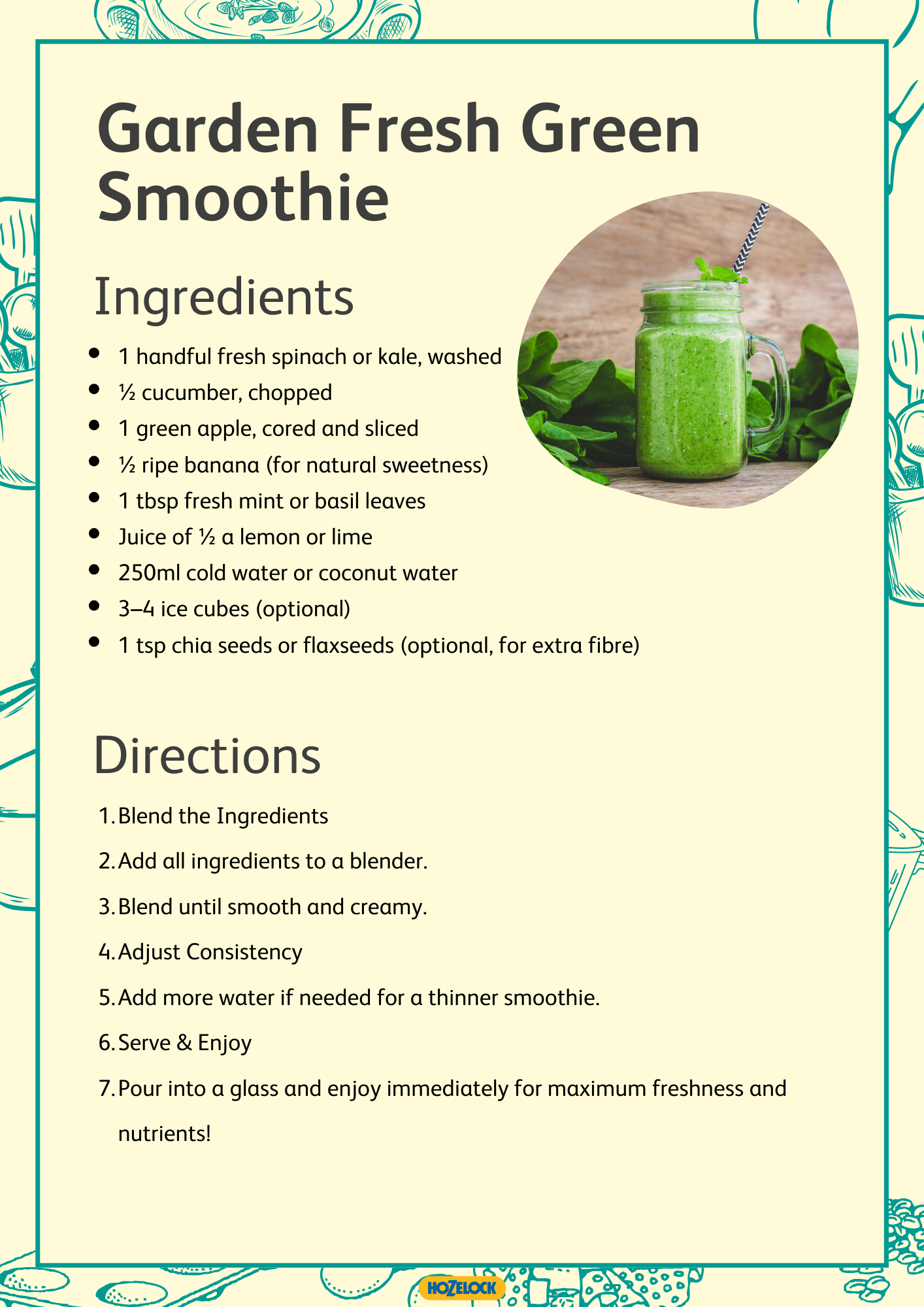 Drinks Garden Fresh Green Smoothie