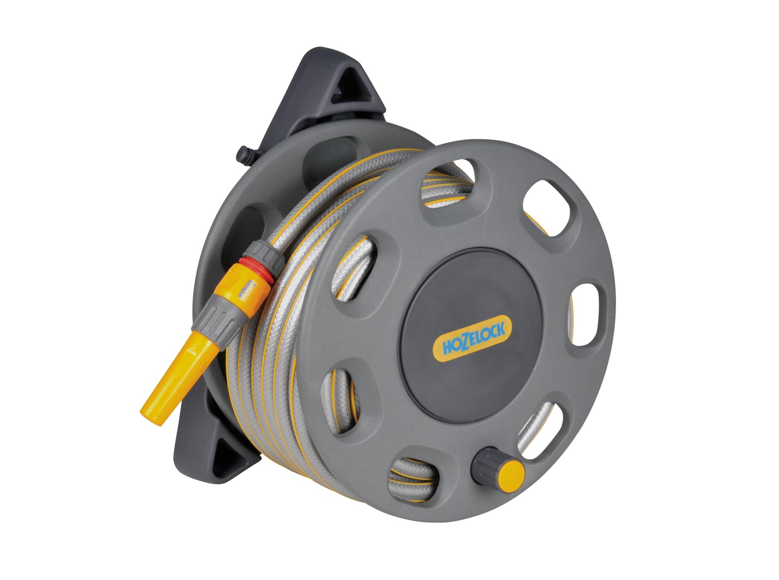 HOZELOCK - Wall-Mounted 30m Hose Reel with 15m Hose : Easy-to