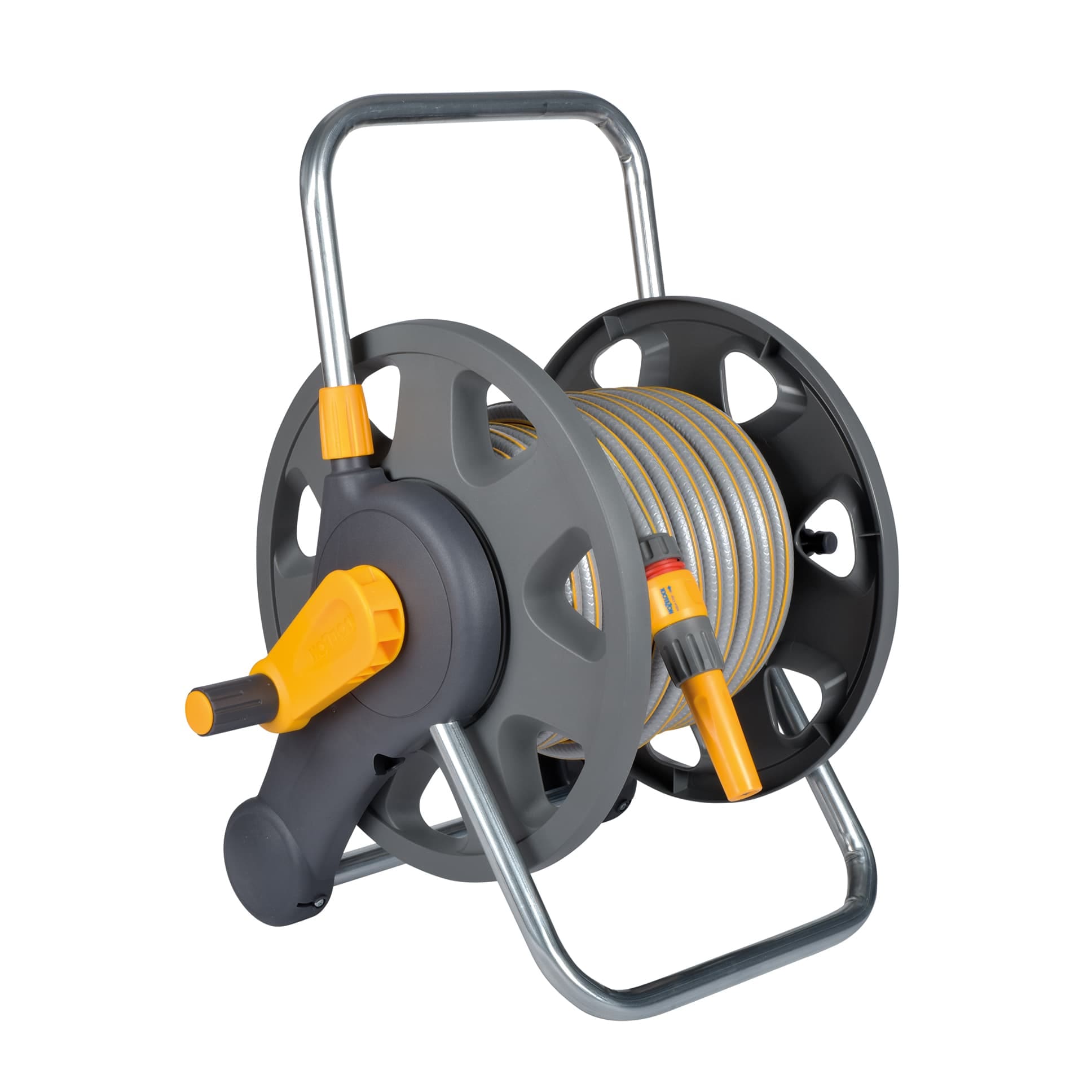 wiel shampoo zone Assembled 2-in-1 Hose Reel (45m) with hose | Hozelock Ltd