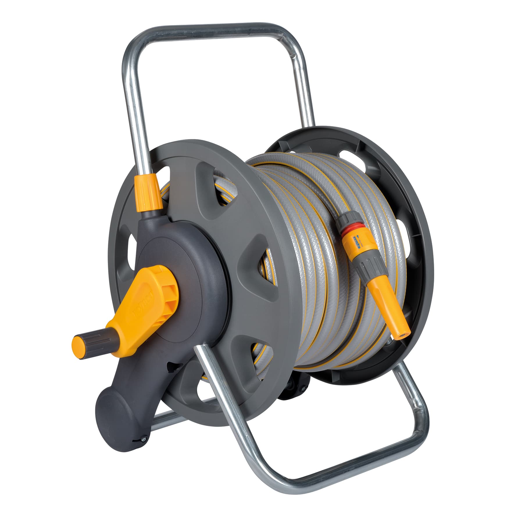 Assembled 2-in-1 Hose Reel (60m) With Hose