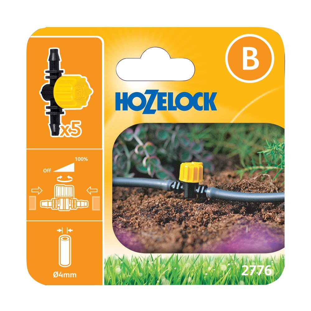 4mm Mikro Bewässerung Gewinde In-Line Ventil/ Hahn Hozelock Kompatibel 